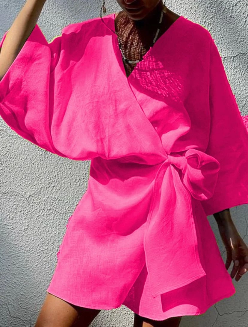 İthal Keten Tasarım Elbise