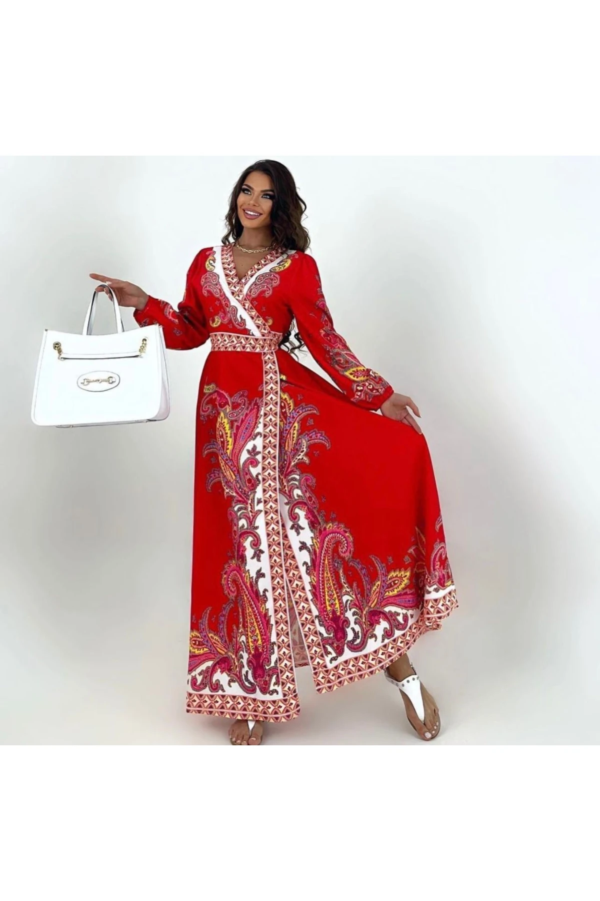 İthal Ottom kumaş Elbise