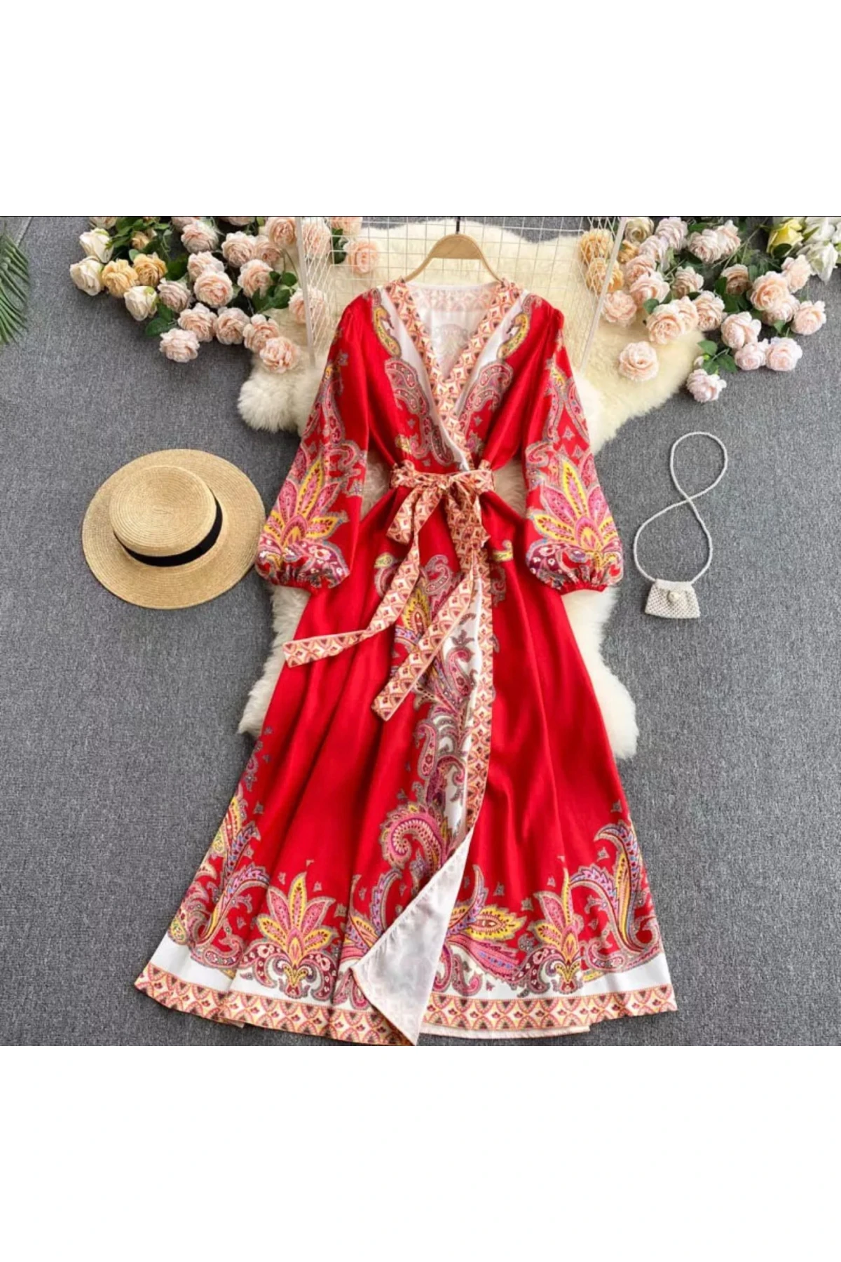 İthal Ottom kumaş Elbise