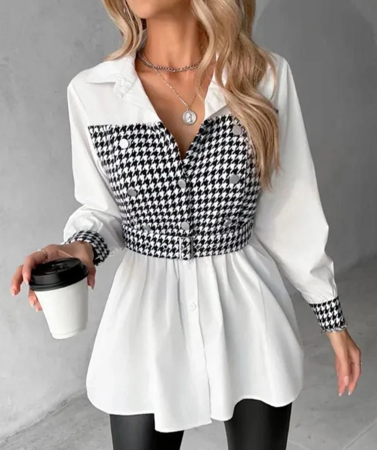 Jessıka Kumaş ekose Detaylı Gömlek