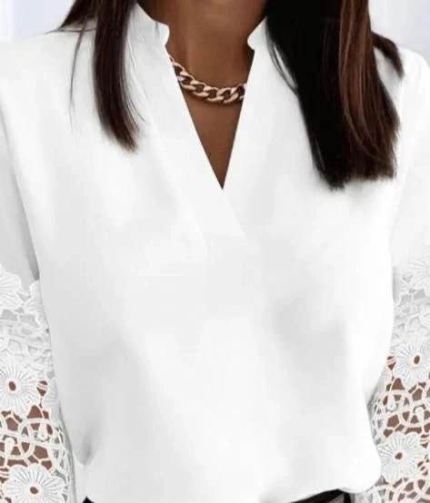 Jessıka Kumaş Güpür Detaylı Bluz