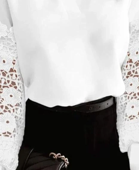 Jessıka Kumaş Güpür Detaylı Bluz