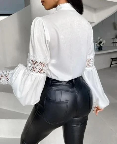 Jessıka Kumaş Güpür Detaylı Gömlek