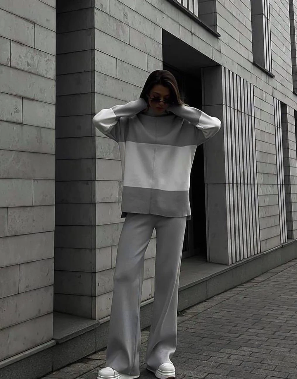 Kalın Çizgili Triko Takım