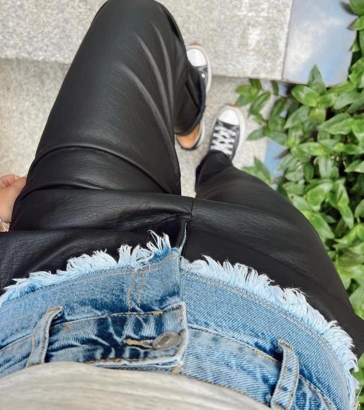 Kot Garnili Deri Pantolon