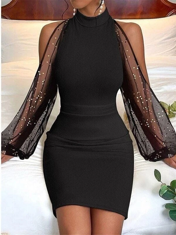 Kumaş Dalgıç Simli Tül  Elbise