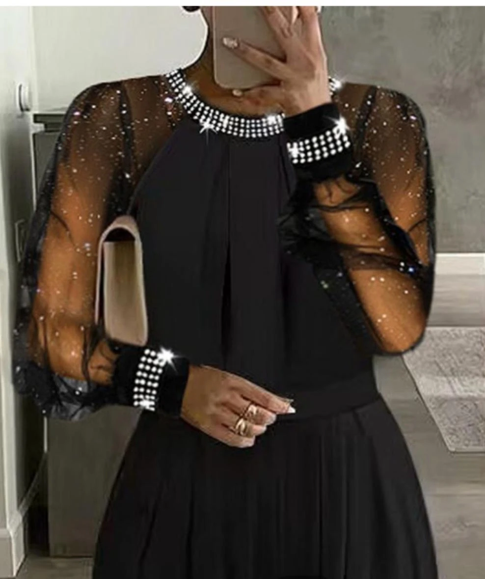 Kumas Mıkro Sımlı Tul Tas Aksesuarlı Tulum