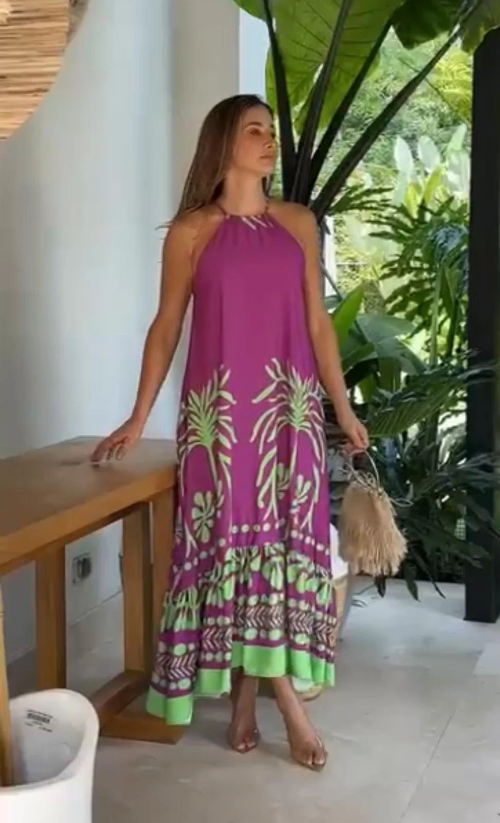 Mikro Kumaş Dijital Baskılı Elbise