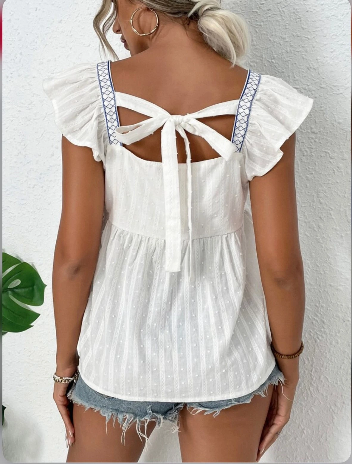 New Model Flam Keten Kumaş Bluz