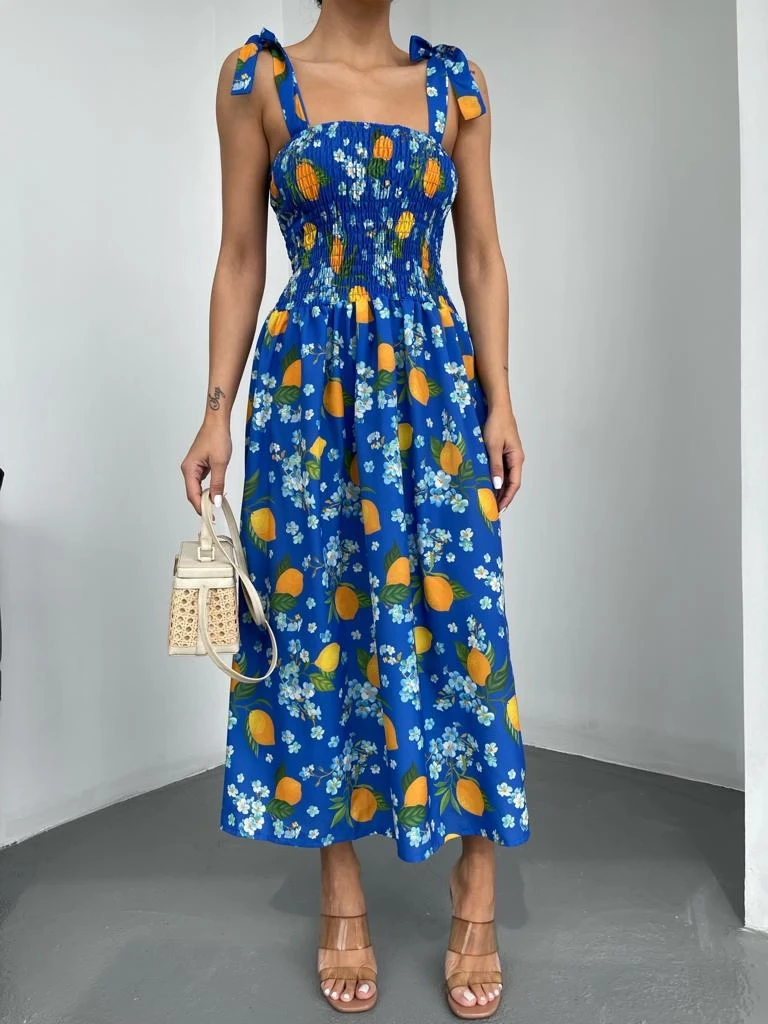 Omuz Bağlamalı Elbise