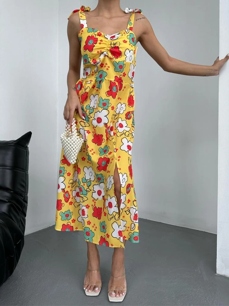 Omuz Bağlamalı Elbise