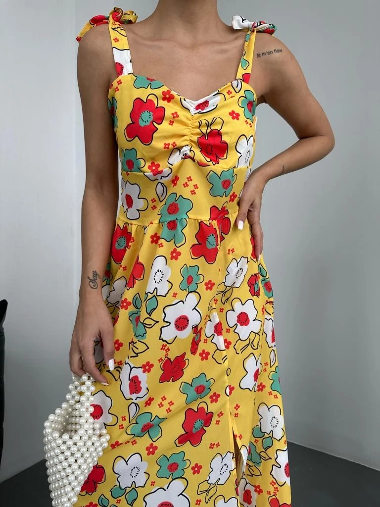 Omuz Bağlamalı Elbise