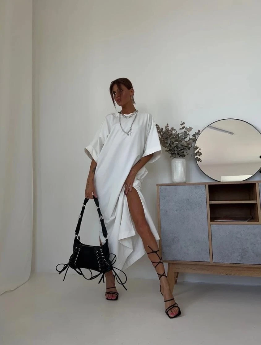 Oys Model Oversize Kumaş Tarz Elbise