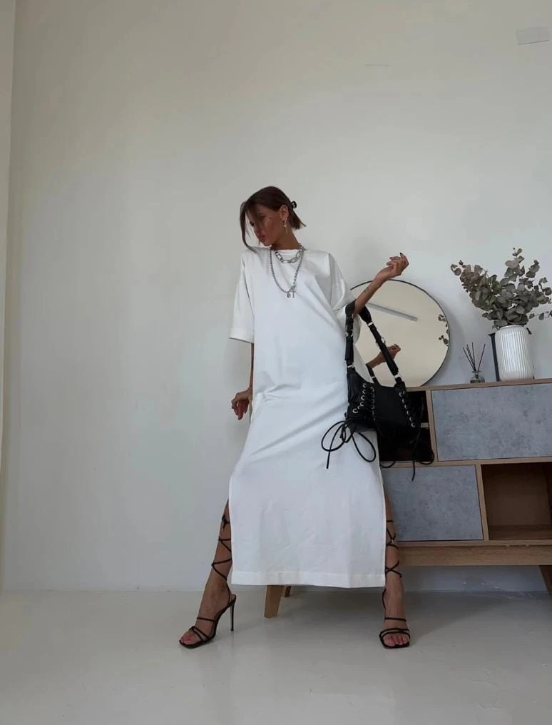 Oys Model Oversize Kumaş Tarz Elbise