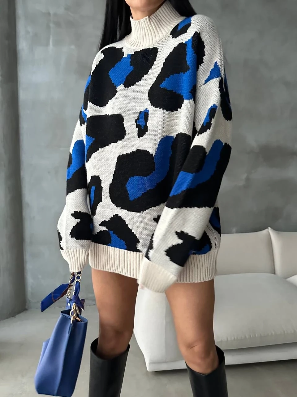 Parça Desenli Triko Tunik&Kazak