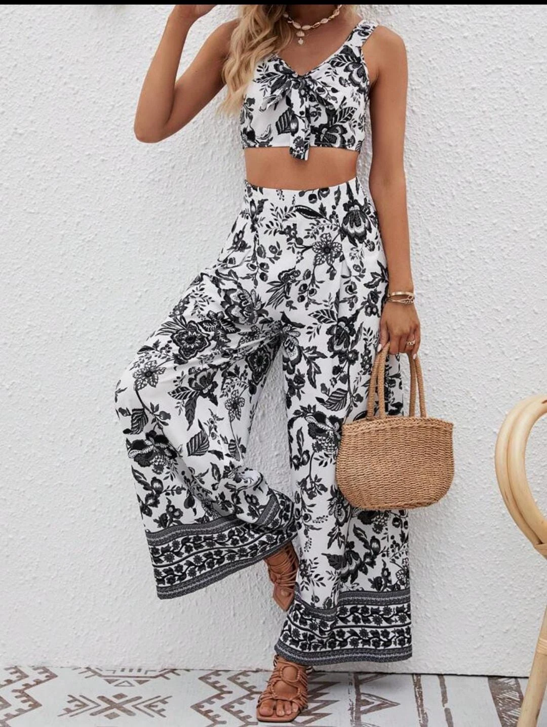 Şal Desen Krep Kumaş Takım