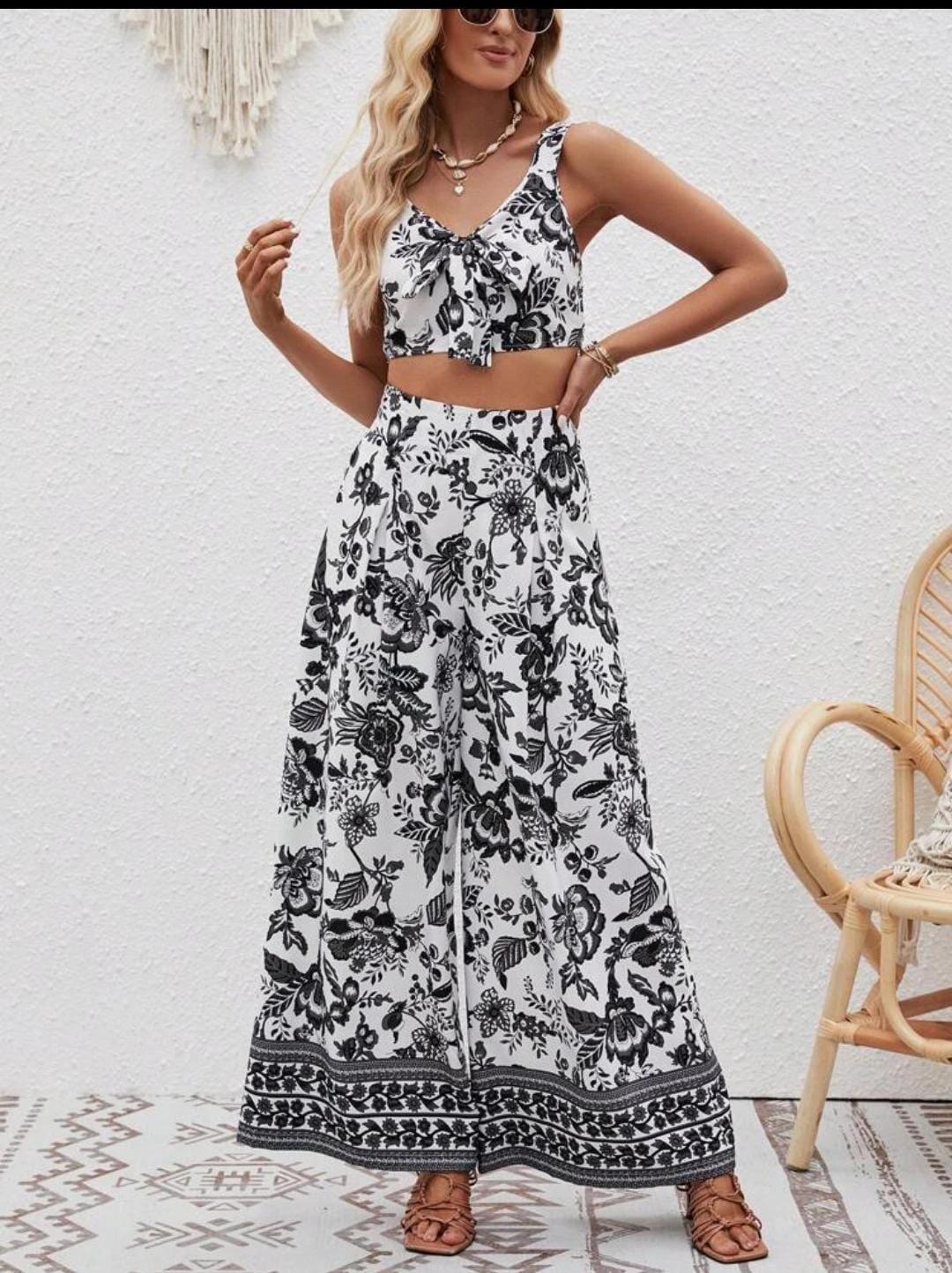 Şal Desen Krep Kumaş Takım