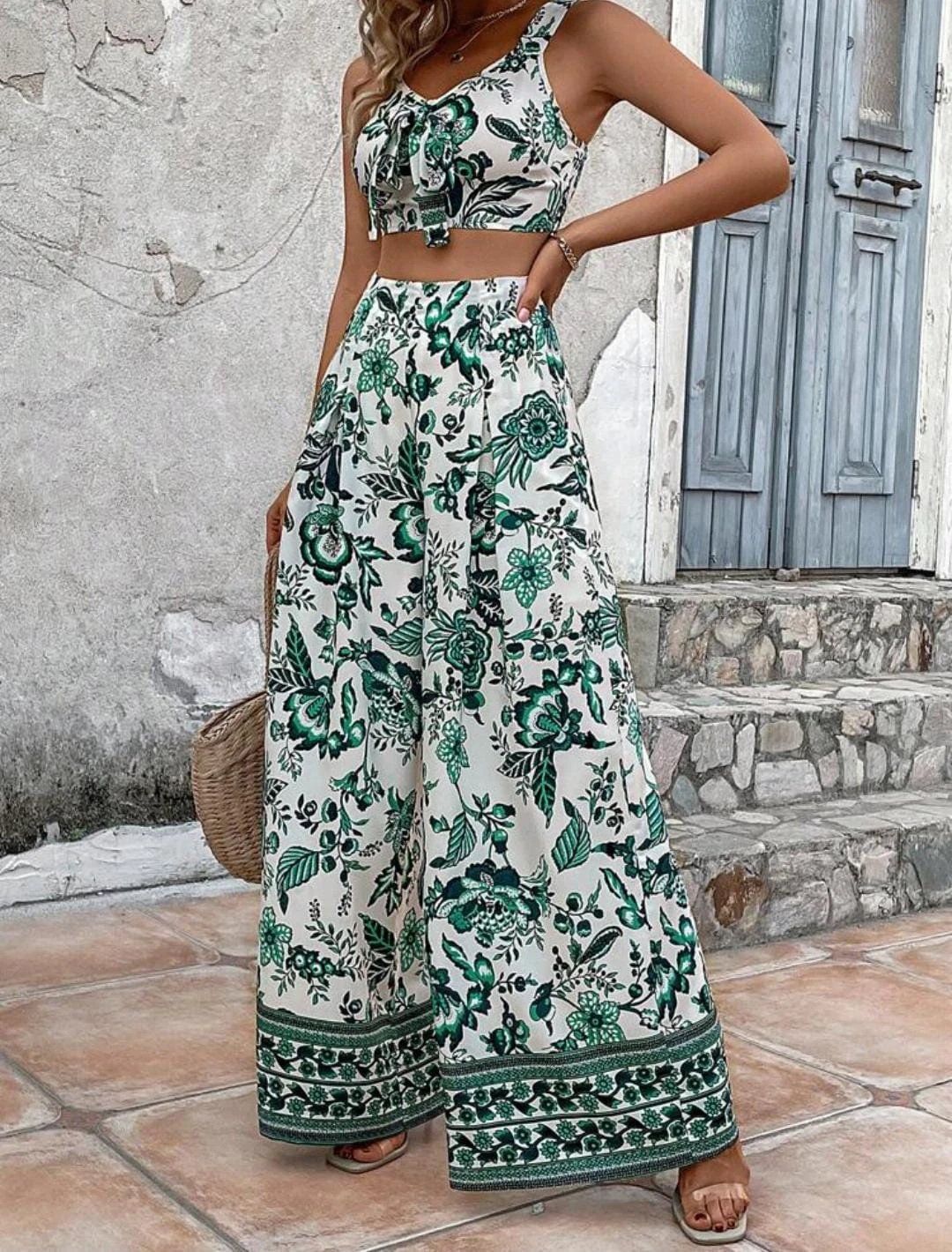 Şal Desen Krep Kumaş Takım