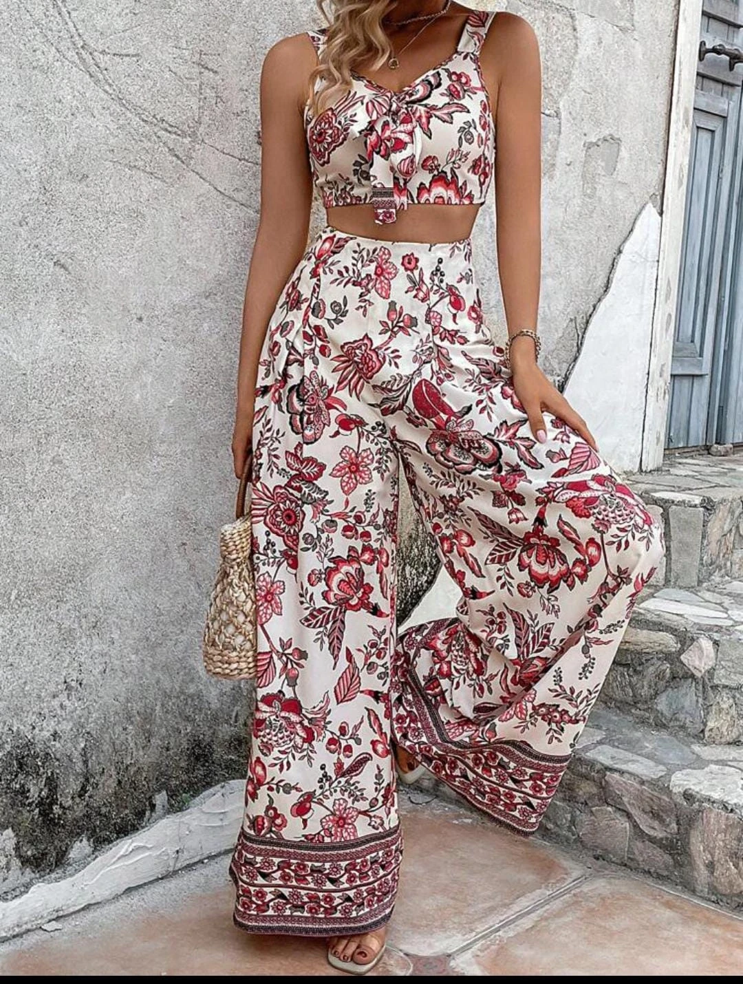 Şal Desen Krep Kumaş Takım