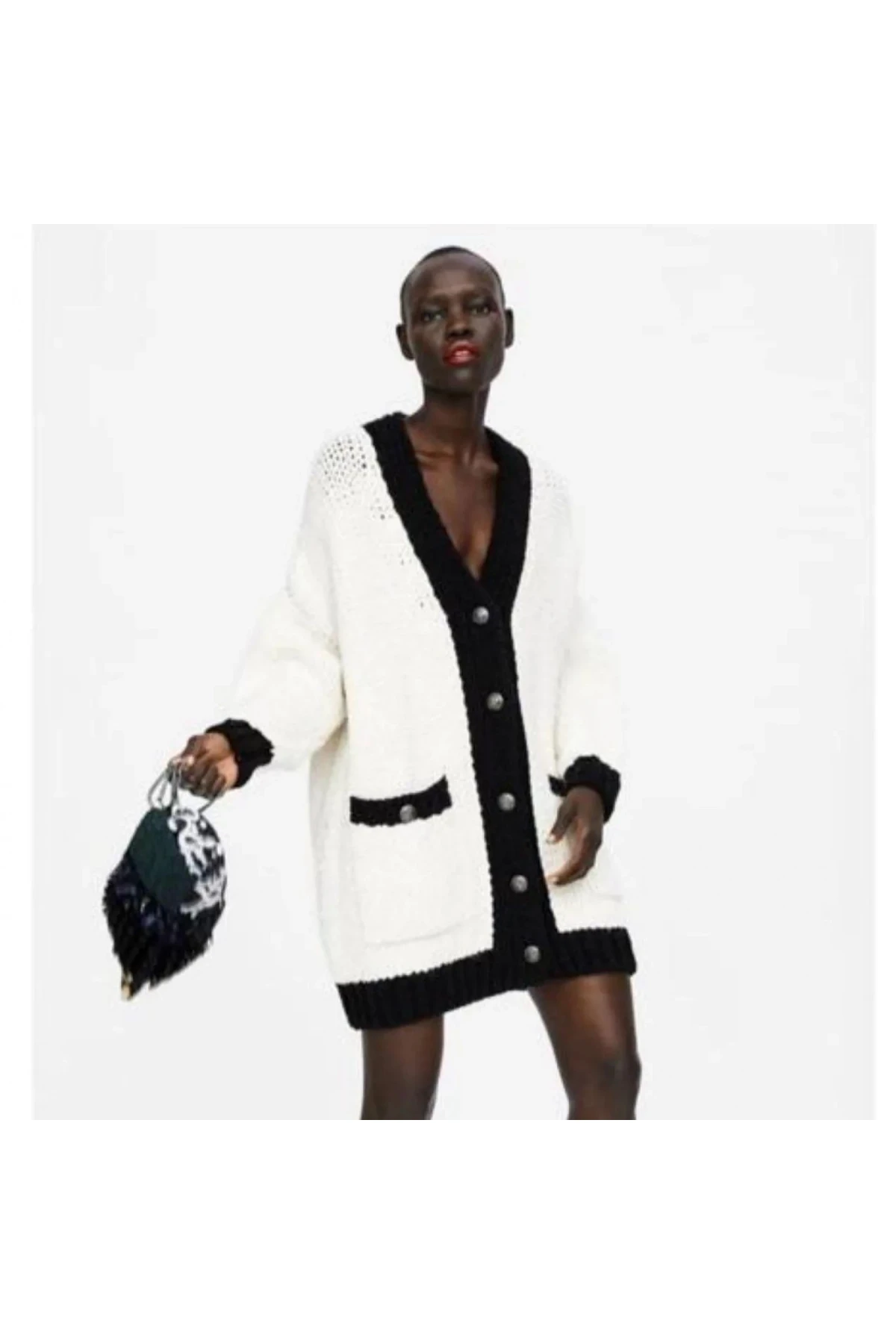 Salaş Model Cepli Triko Hırka