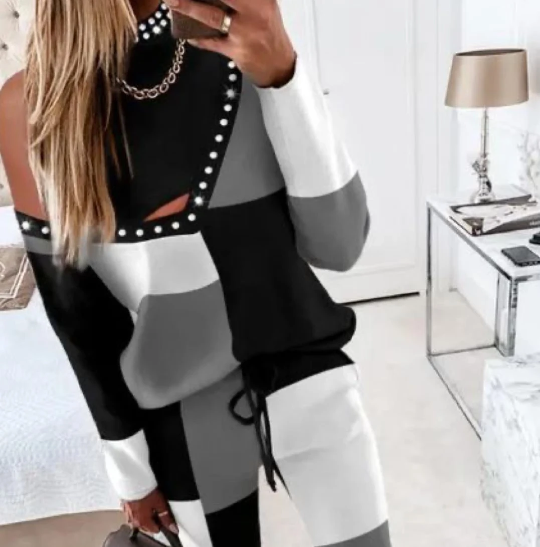 Scuba Dalgıç Kumaş Dijital Baskı Taş Detaylı 3lü Takım