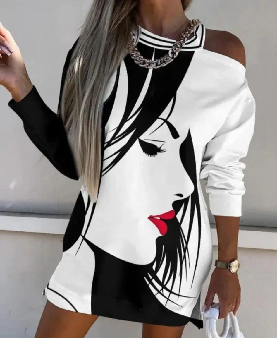 Scuba Dalgıç Kumaş dijital Baskılı Elbise