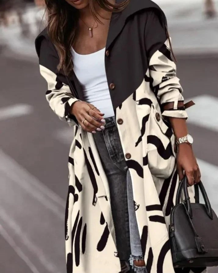 Scuba Dalgıç Kumaş Düğme Detaylı Ceket