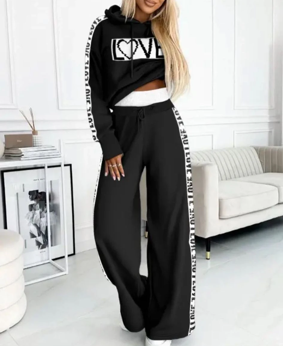 Scuba Dalgıç Kumaş Love Baskı Detaylı Takım