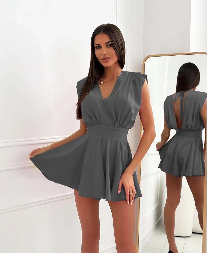 Sırt Detaylı Mini Elbise