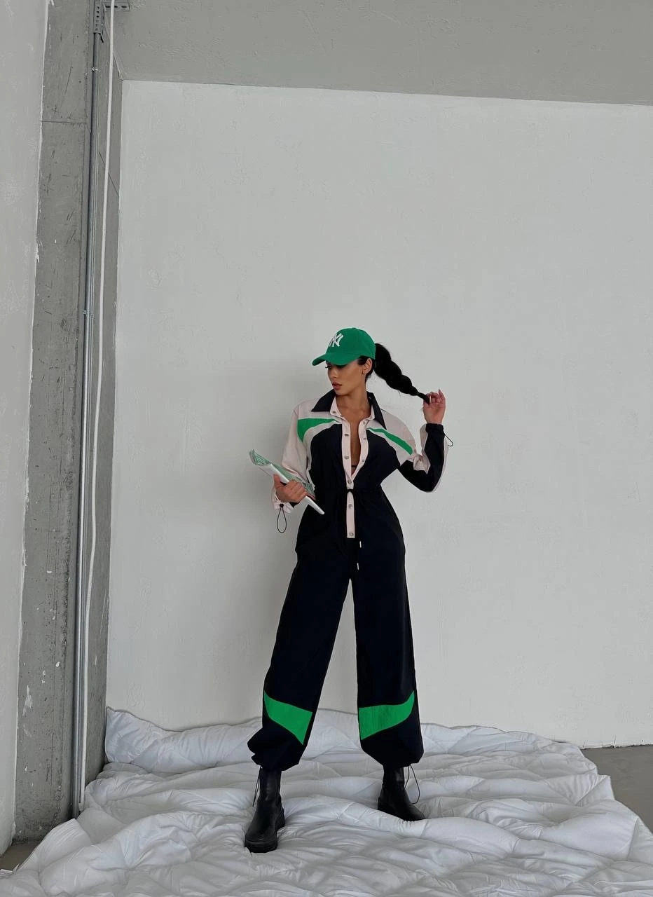 Tasarım Lemina Paraşüt Kumaş Tulum