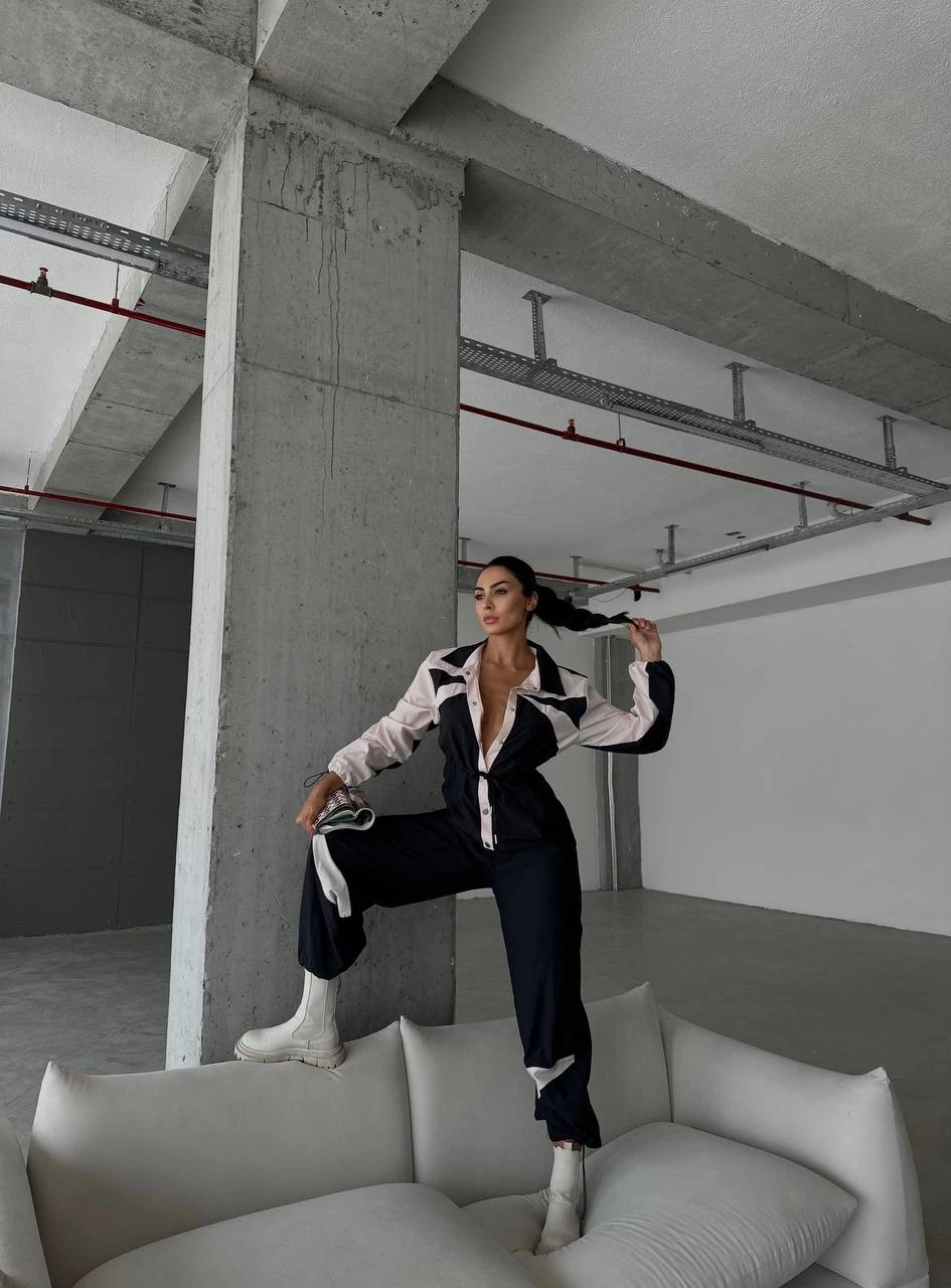 Tasarım Lemina Paraşüt Kumaş Tulum