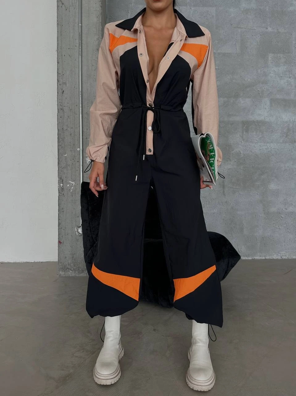 Tasarım Lemina Paraşüt Kumaş Tulum