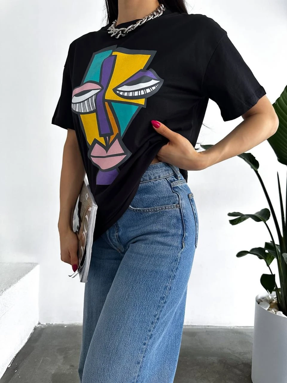 Tribal Desen Basıc T-shırt