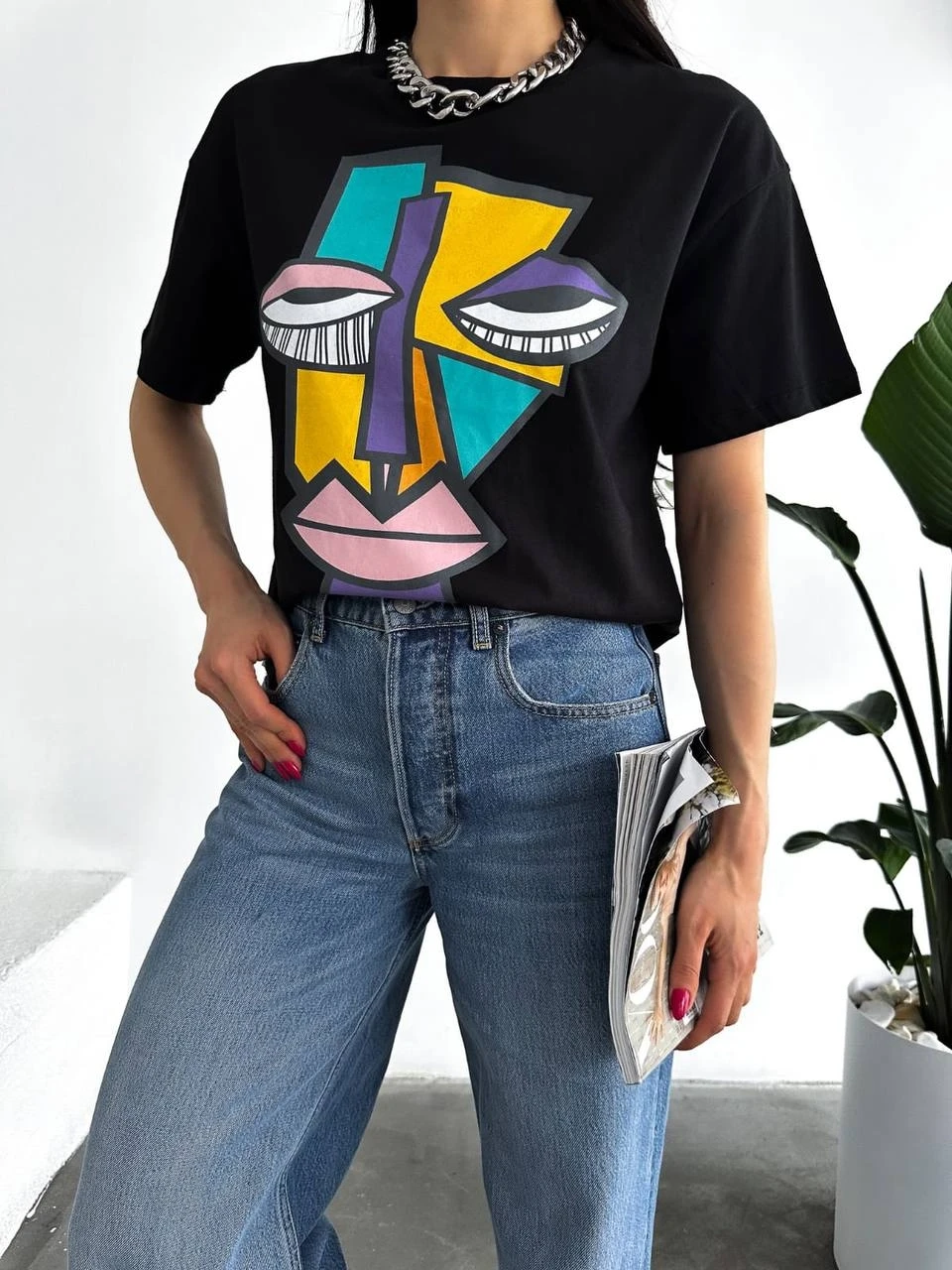 Tribal Desen Basıc T-shırt