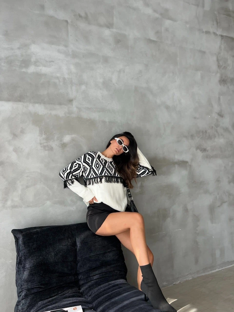 Triko Etnik Desen Kazak