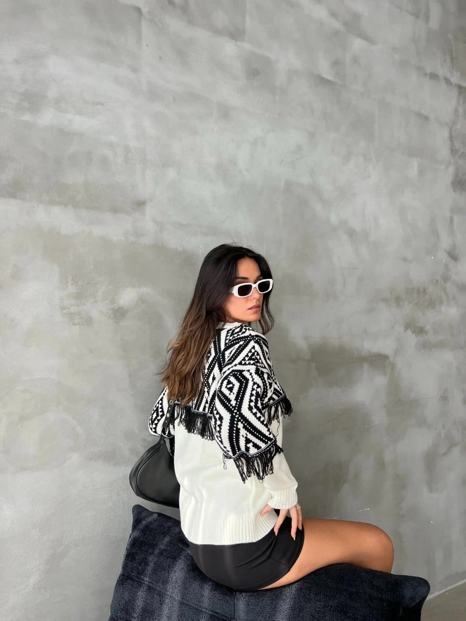 Triko Etnik Desen Kazak