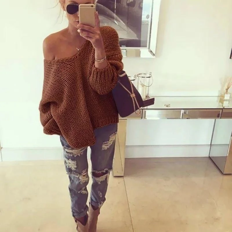 V Yaka Salaş Model Triko Kazak