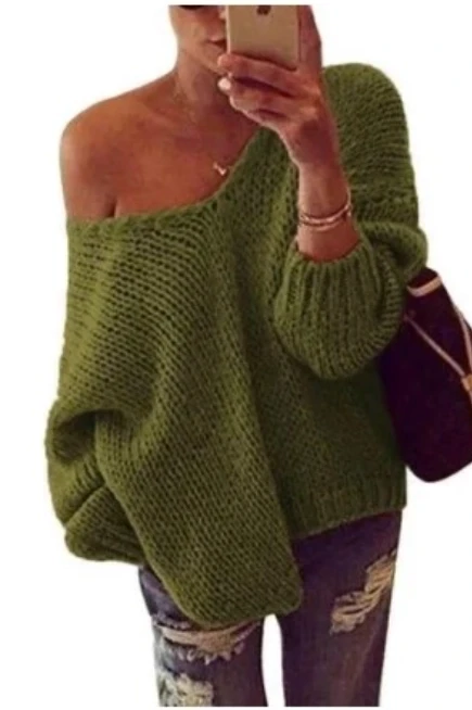 V Yaka Salaş Model Triko Kazak