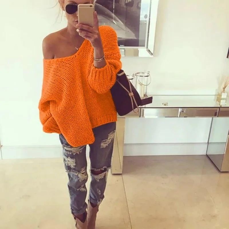 V Yaka Salaş Model Triko Kazak