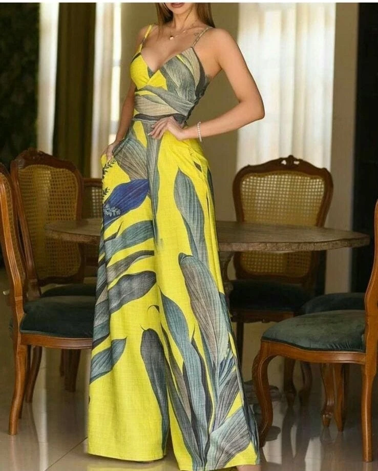 Yaprak Desenli Tasarım Tulum * Dalgıca Kumas