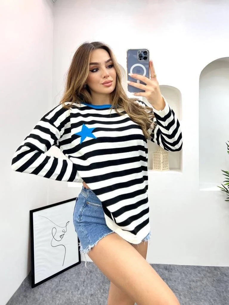 Yıldızlı Triko Kazak