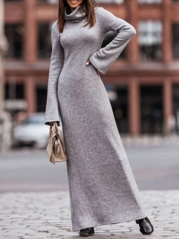 Yumoş Kumaş Maxi Elbise