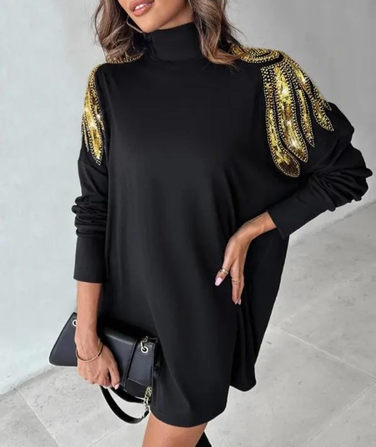 Yumoş Kumaş Nakış Detaylı Elbise