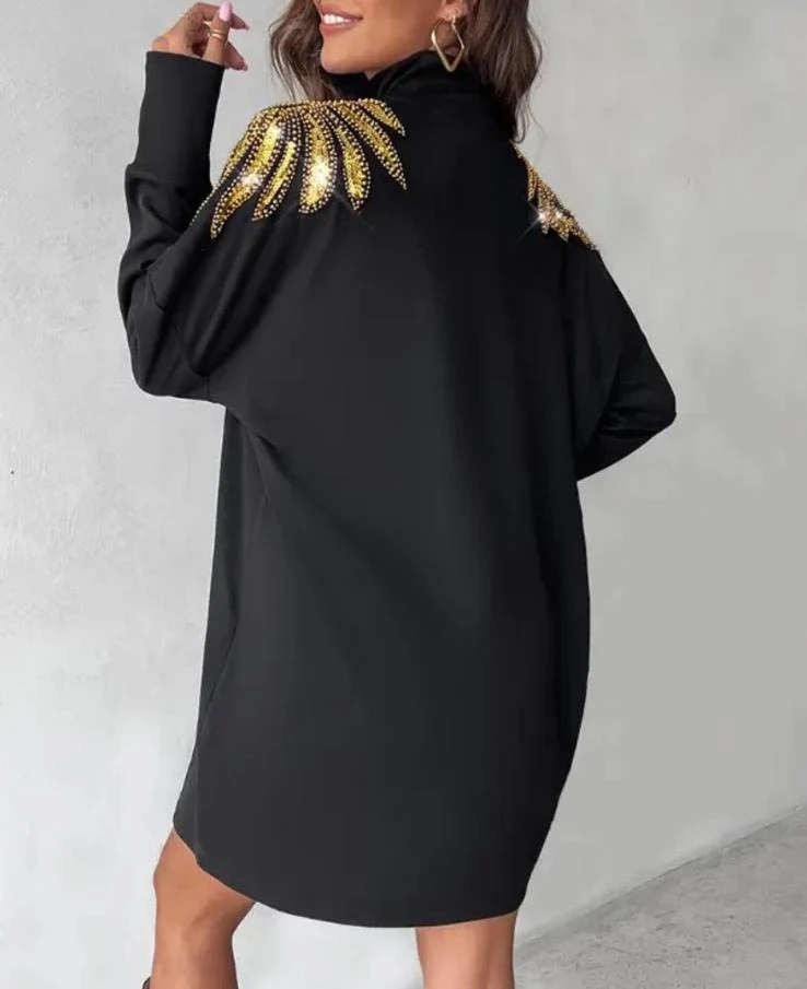 Yumoş Kumaş Nakış Detaylı Elbise