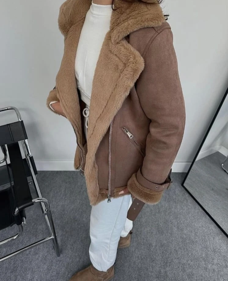 Z@r@ KürklüSüet Mont