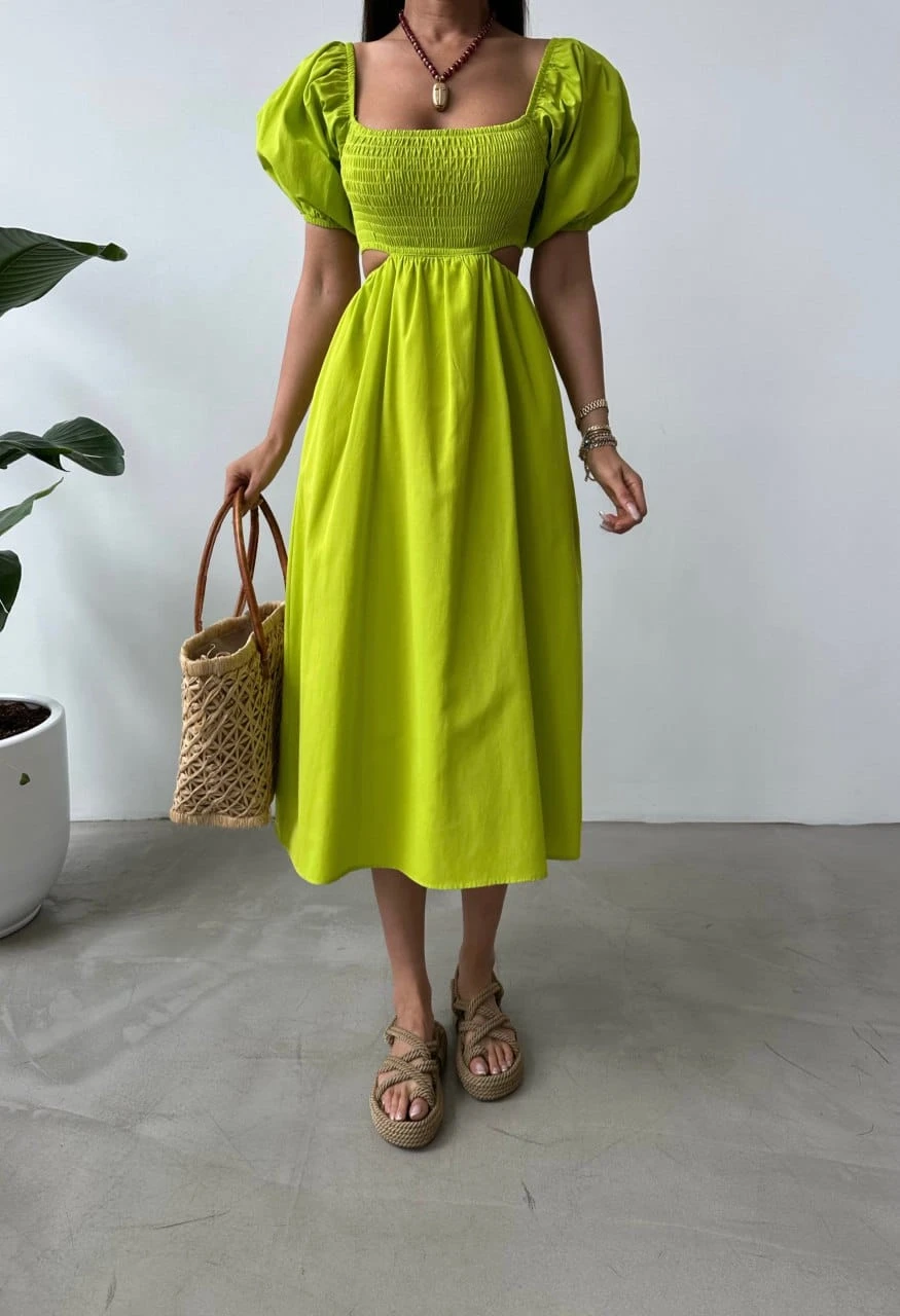 Z@R@ Model Beli Açık Gipeli Elbise