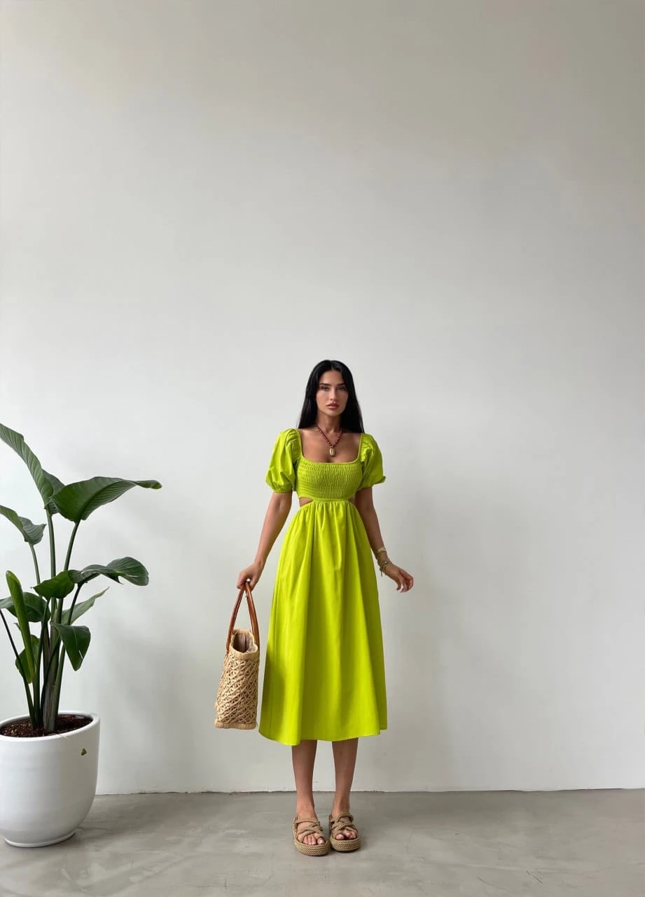 Z@R@ Model Beli Açık Gipeli Elbise