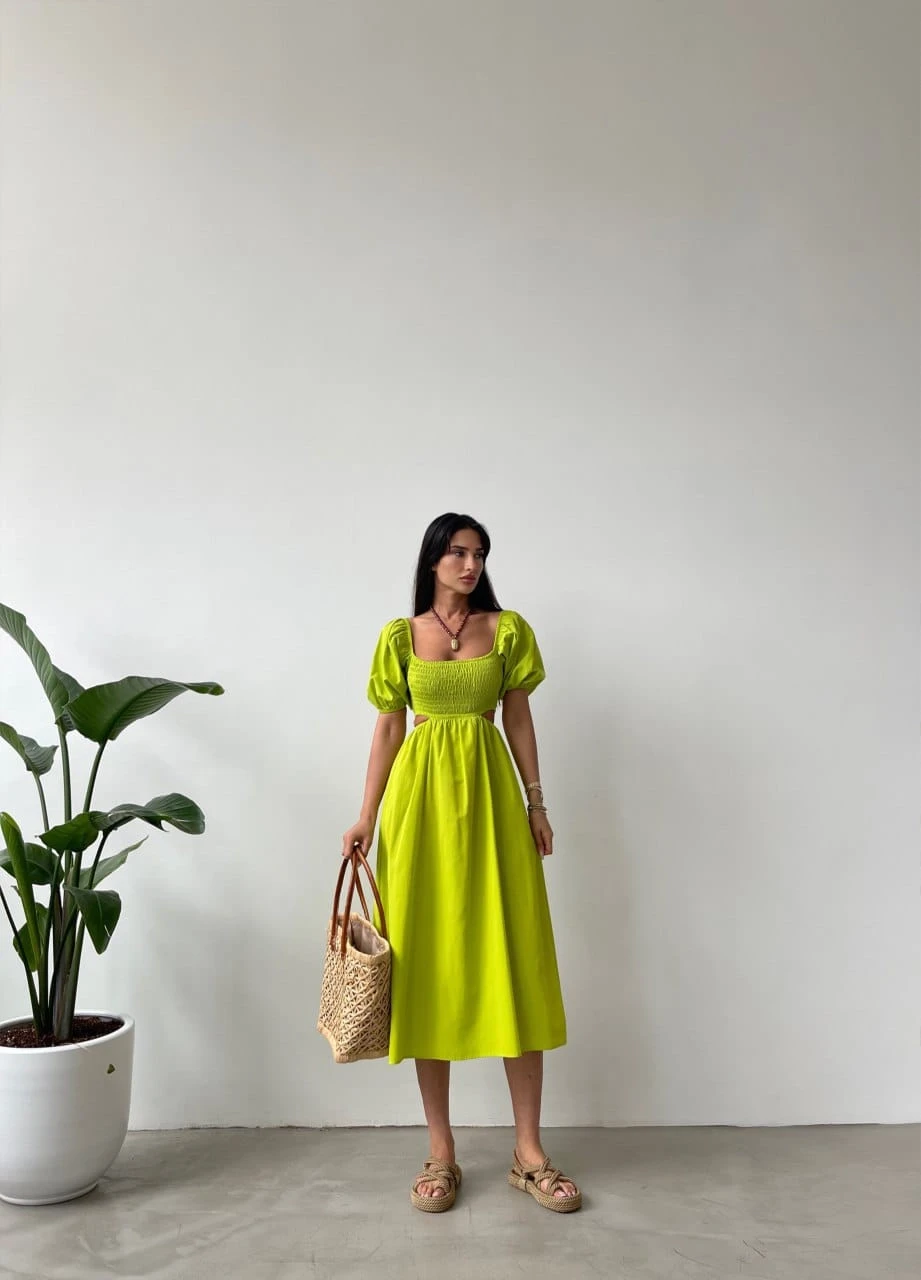 Z@R@ Model Beli Açık Gipeli Elbise