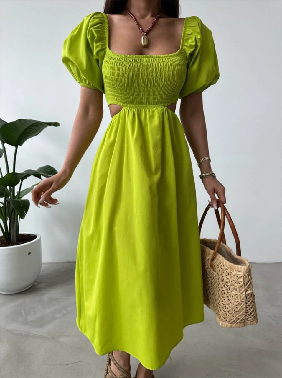 Z@R@ Model Beli Açık Gipeli Elbise