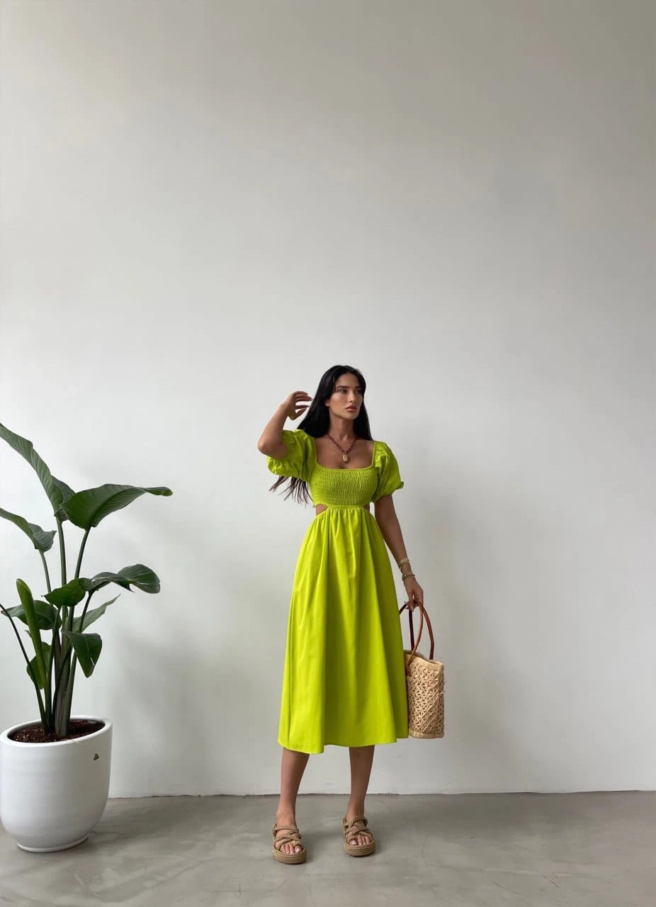 Z@R@ Model Beli Açık Gipeli Elbise